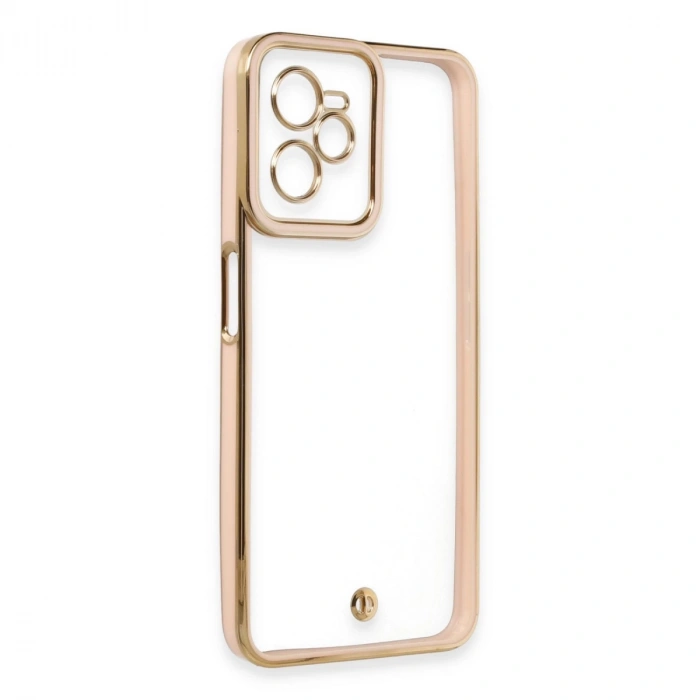 Realme C35 Kılıf Liva Lens Silikon - Pudra