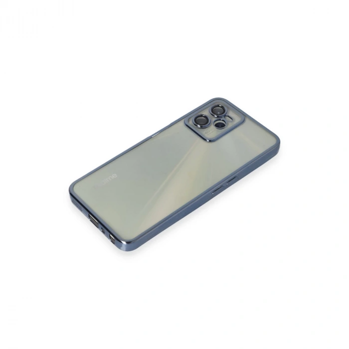 Realme C35 Kılıf Razer Lensli Silikon - Açık Mavi