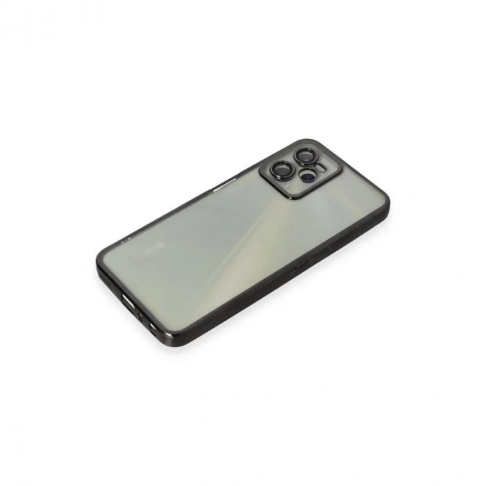 Realme C35 Kılıf Razer Lensli Silikon - Siyah