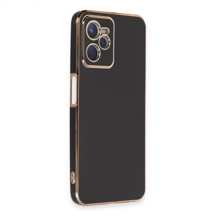Realme C35 Kılıf Volet Silikon - Siyah