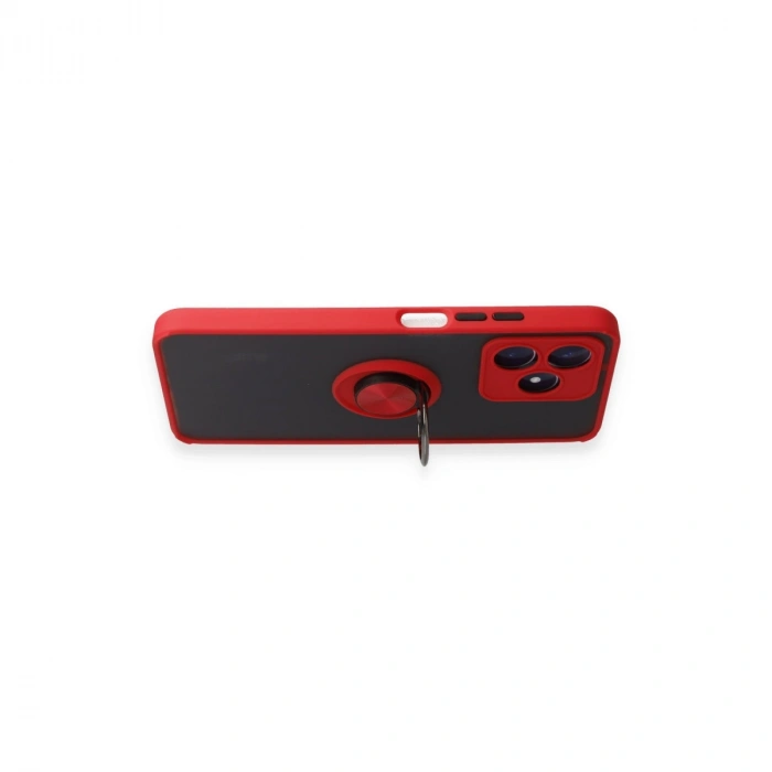 Realme C53 Kılıf Montreal Yüzüklü Silikon Kapak - Kırmızı