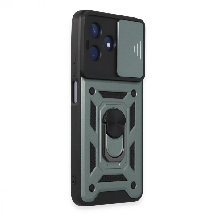 Realme C53 Kılıf Pars Lens Yüzüklü Silikon - Yeşil