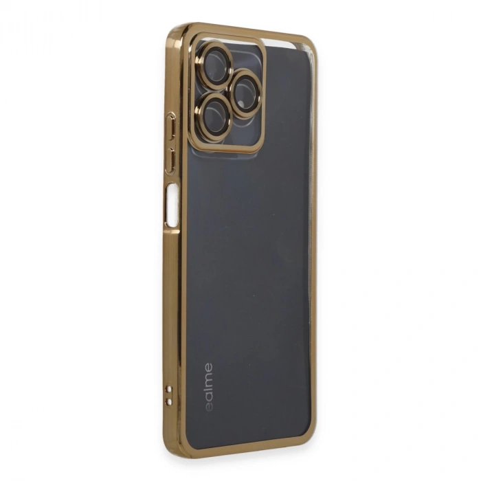 Realme C53 Kılıf Razer Lensli Silikon - Gold