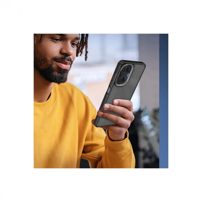 Realme C55 Kılıf Elegant Kapak - Siyah