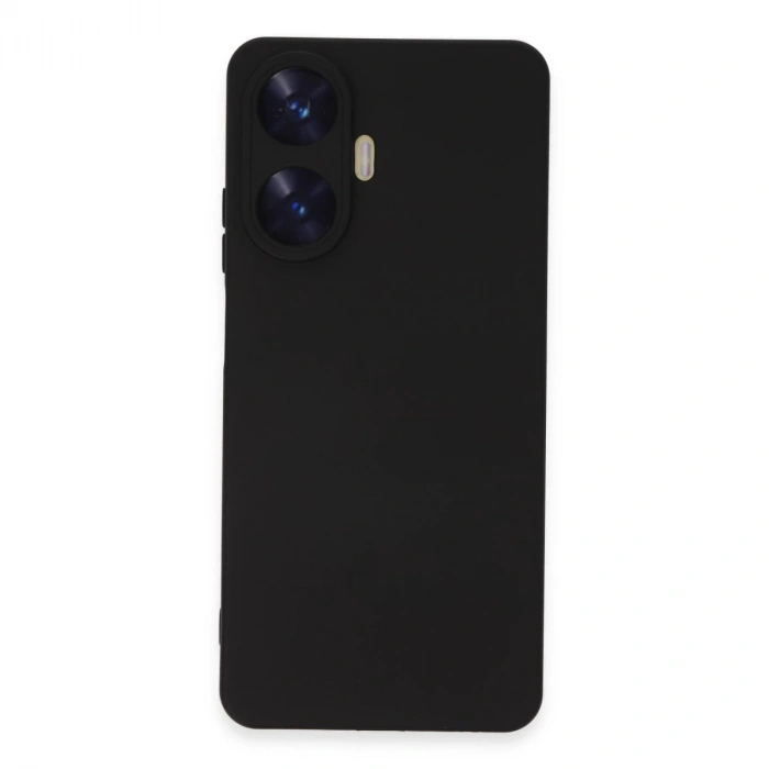 Realme C55 Kılıf Nano İçi Kadife Silikon - Siyah