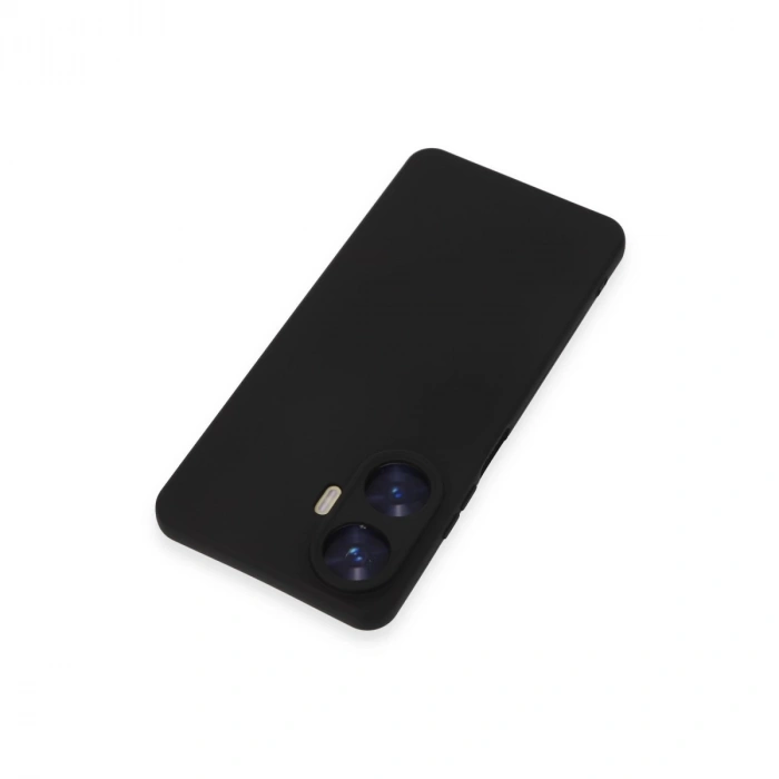 Realme C55 Kılıf Nano İçi Kadife Silikon - Siyah