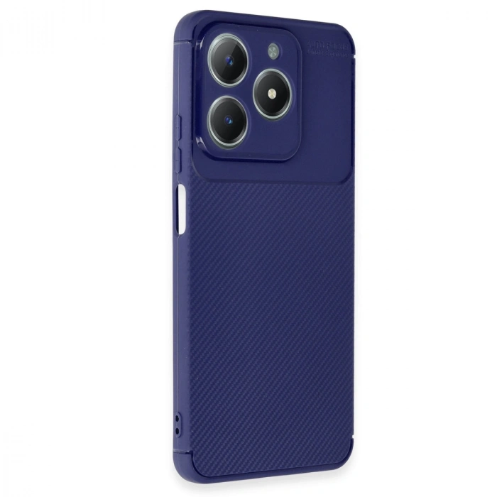 Realme C61 Kılıf Auto Focus Karbon Kapak - Lacivert