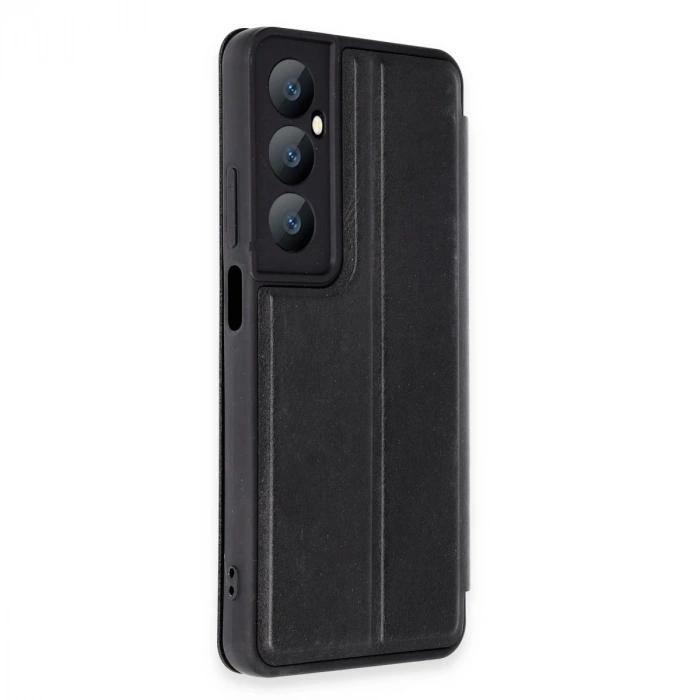 Realme C65 Kılıf Flip Cover - Siyah