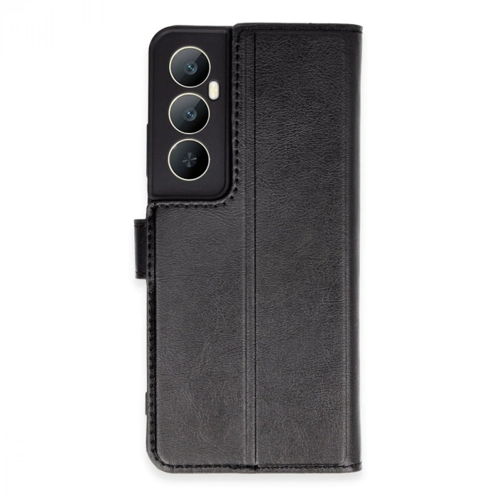 Realme C65 Kılıf Trend S Plus Kapaklı Kılıf - Siyah