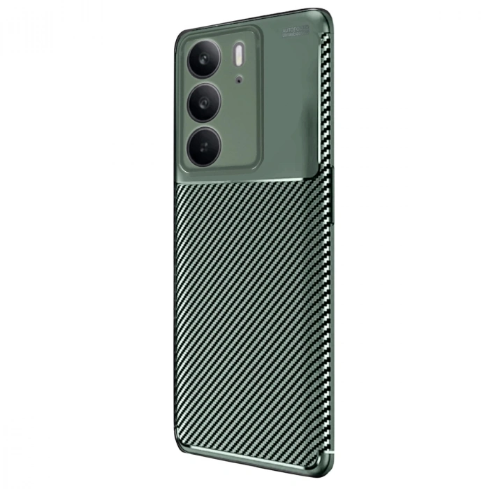 Realme C75 4g Auto Focus Karbon Kapak - Koyu Yeşil