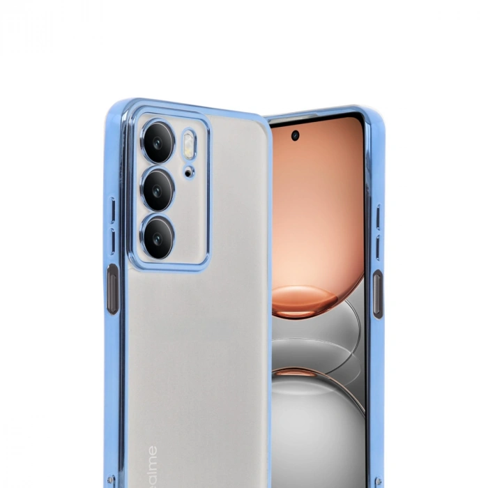 Realme C75 4g Kılıf Razer Lensli Silikon - Açık Mavi