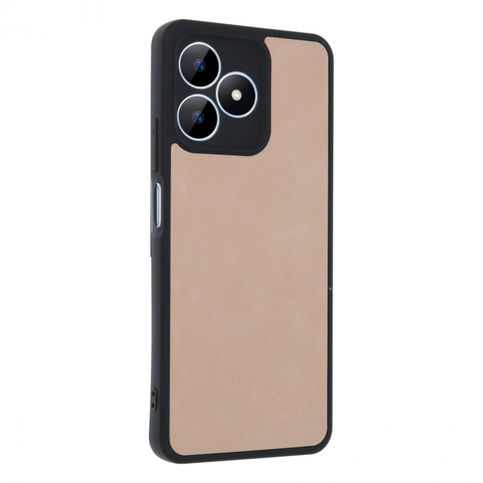 Realme Note 50 4g Kılıf Aras Deri Kapak - Pudra