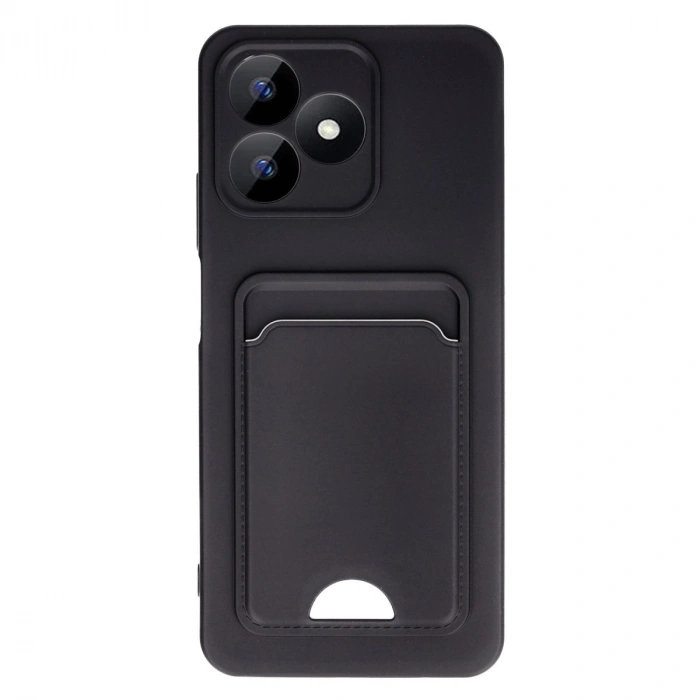 Realme Note 50 4g Kılıf Kelvin Kartvizitli Silikon - Siyah