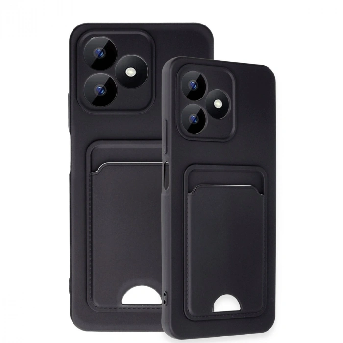 Realme Note 50 4g Kılıf Kelvin Kartvizitli Silikon - Siyah