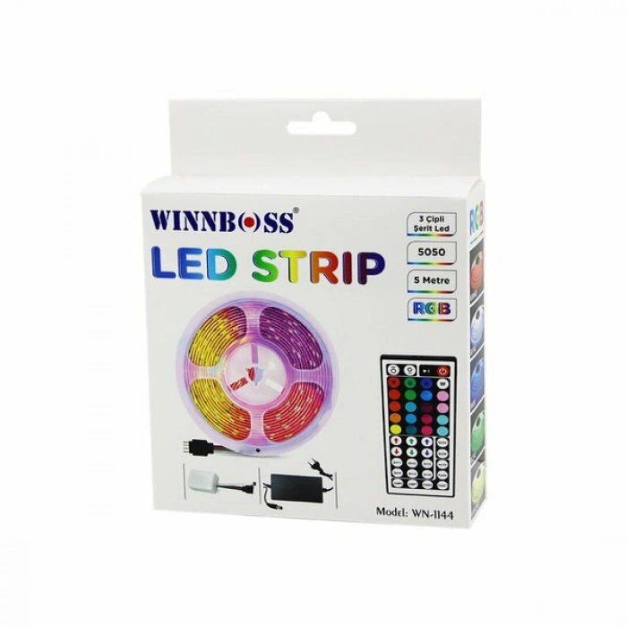 Rgb 3çip Kumandalı Şerit Led 5mt (5580)