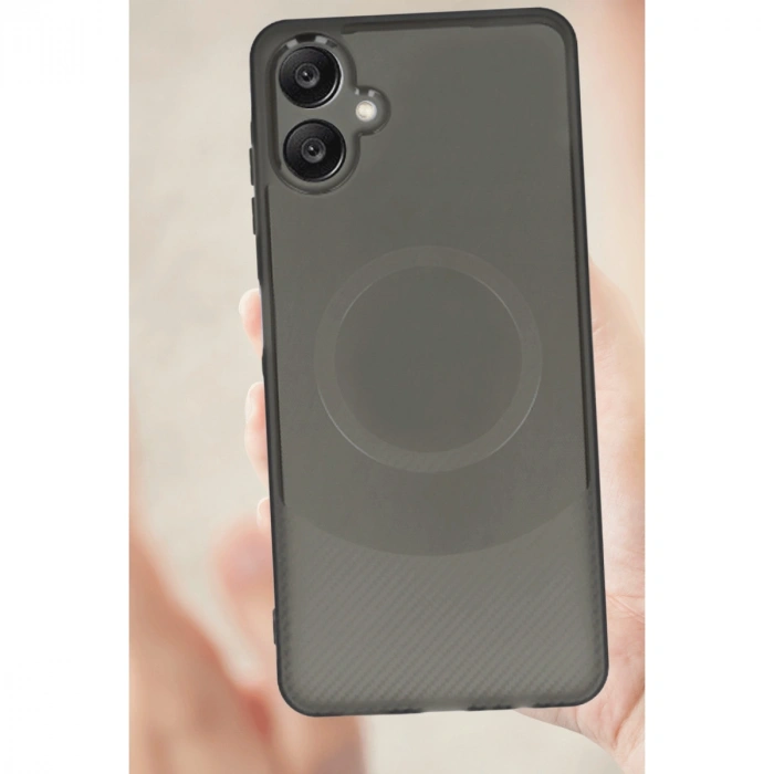 Samsung A06 Kılıf Maya Karbon Kapak - Gri