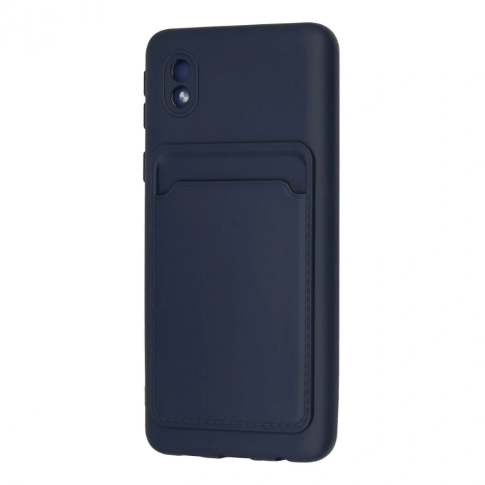 Samsung Galaxy A01 Core Kılıf Kelvin Kartvizitli Silikon - Lacivert