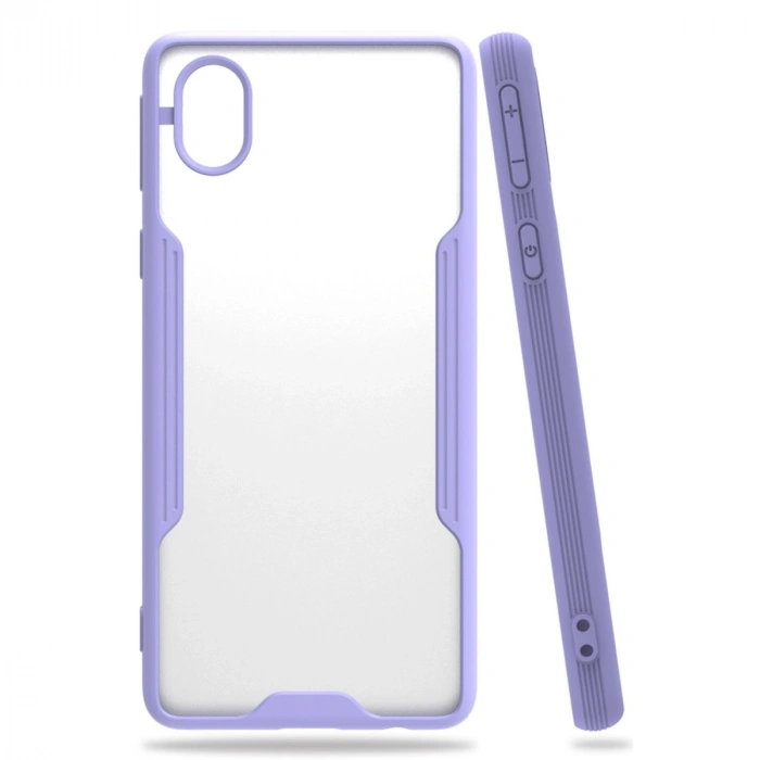 Samsung Galaxy A01 Core Kılıf Platin Silikon - Lila
