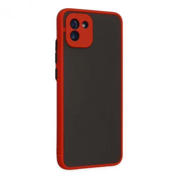 Samsung Galaxy A03 Kılıf Montreal Silikon Kapak - Kırmızı