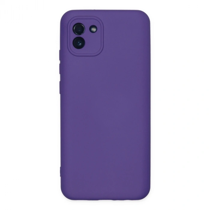 Samsung Galaxy A03 Kılıf Nano İçi Kadife Silikon - Mor