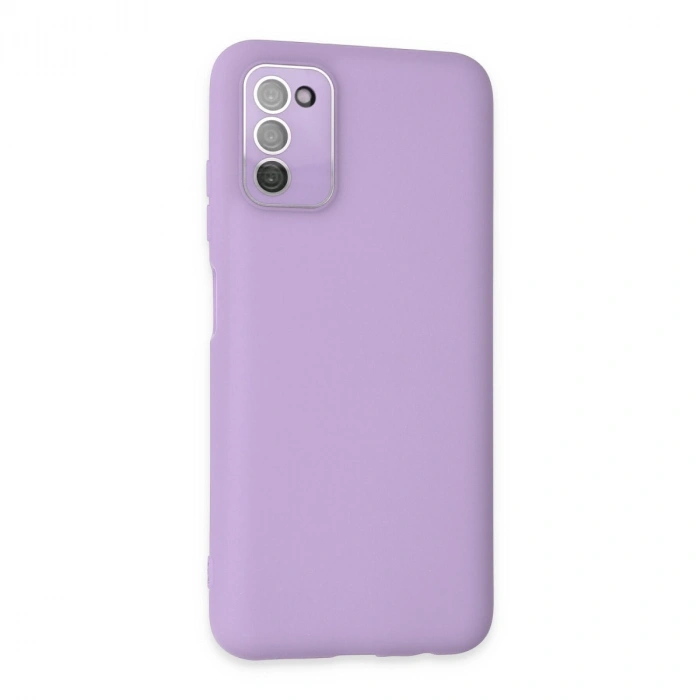 Samsung Galaxy A03s Kılıf Lansman Glass Kapak - Lila