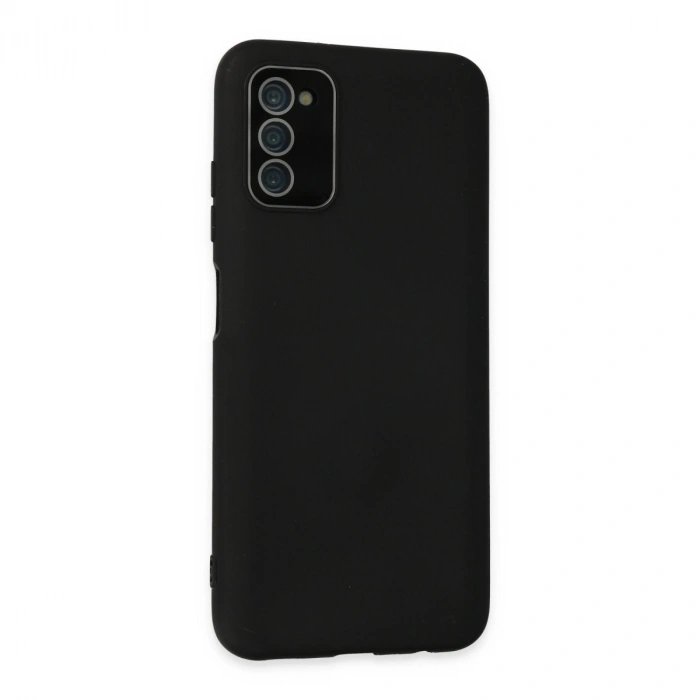 Samsung Galaxy A03s Kılıf Lansman Glass Kapak - Siyah