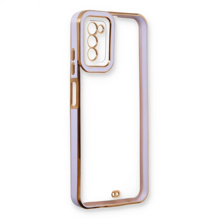 Samsung Galaxy A03s Kılıf Liva Lens Silikon - Lila