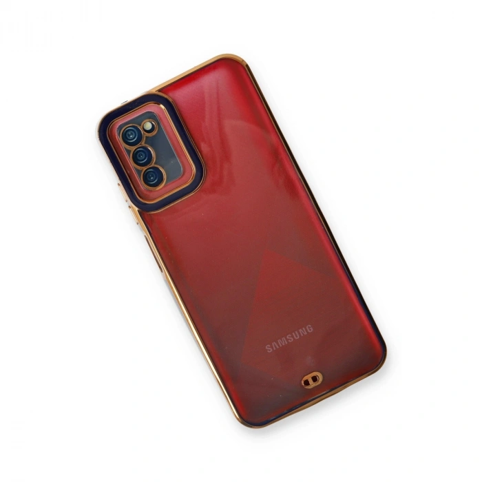 Samsung Galaxy A03s Kılıf Liva Lens Silikon - Mavi