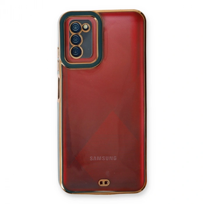 Samsung Galaxy A03s Kılıf Liva Lens Silikon - Yeşil