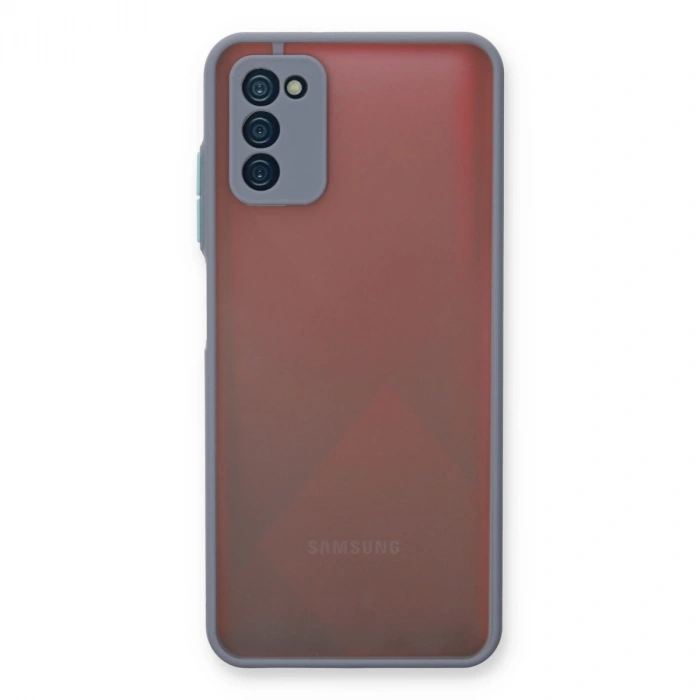 Samsung Galaxy A03s Kılıf Montreal Silikon Kapak - Gri