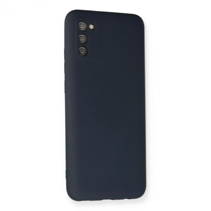 Samsung Galaxy A03s Kılıf Nano İçi Kadife Silikon - Lacivert