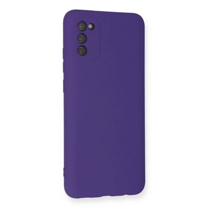 Samsung Galaxy A03s Kılıf Nano İçi Kadife Silikon - Mor