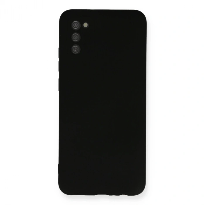 Samsung Galaxy A03s Kılıf Nano İçi Kadife Silikon - Siyah