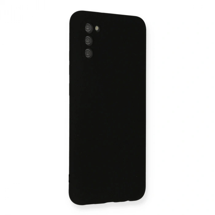 Samsung Galaxy A03s Kılıf Nano İçi Kadife Silikon - Siyah