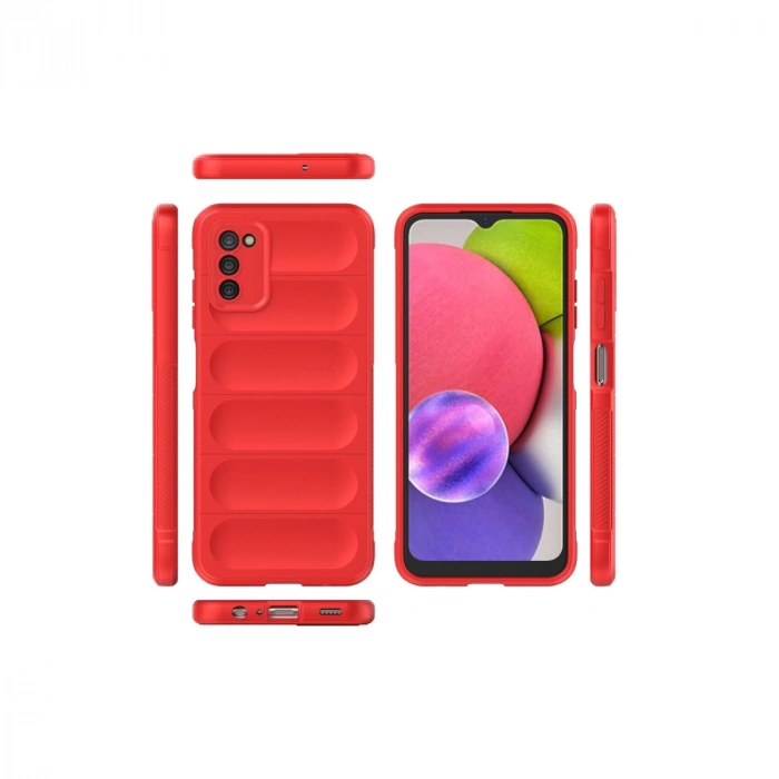 Samsung Galaxy A03s Kılıf Optimum Silikon - Kırmızı