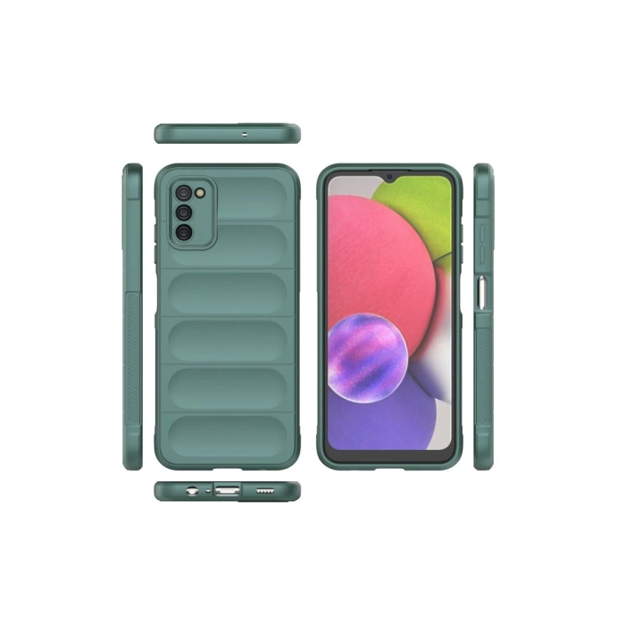 Samsung Galaxy A03s Kılıf Optimum Silikon - Koyu Yeşil