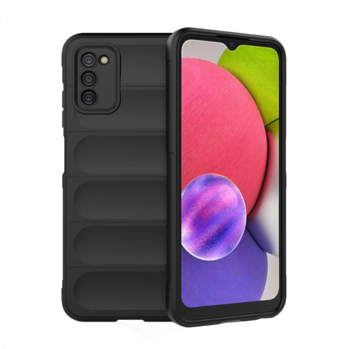 Samsung Galaxy A03s Kılıf Optimum Silikon - Siyah
