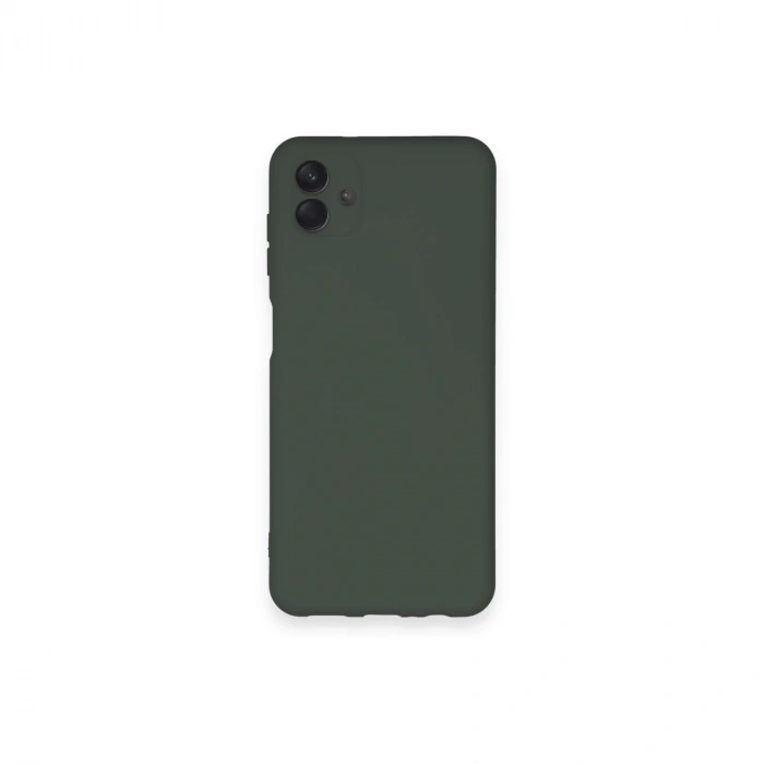 Samsung Galaxy A04 Kılıf Nano İçi Kadife Silikon - Koyu Yeşil