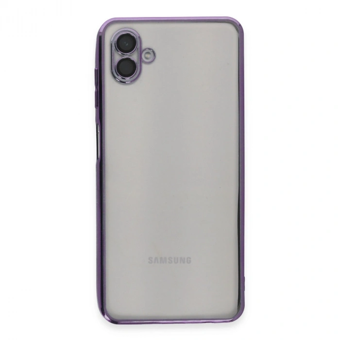 Samsung Galaxy A04 Kılıf Razer Lensli Silikon - Mor