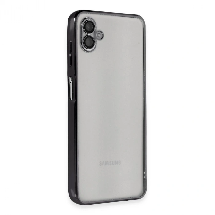 Samsung Galaxy A04 Kılıf Razer Lensli Silikon - Siyah