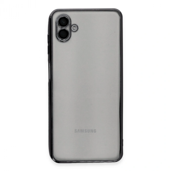 Samsung Galaxy A04 Kılıf Razer Lensli Silikon - Siyah