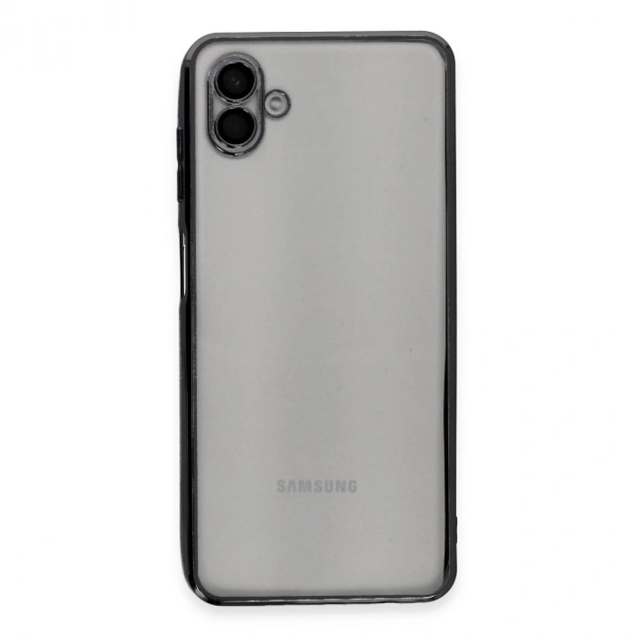 Samsung Galaxy A04 Kılıf Razer Lensli Silikon - Siyah