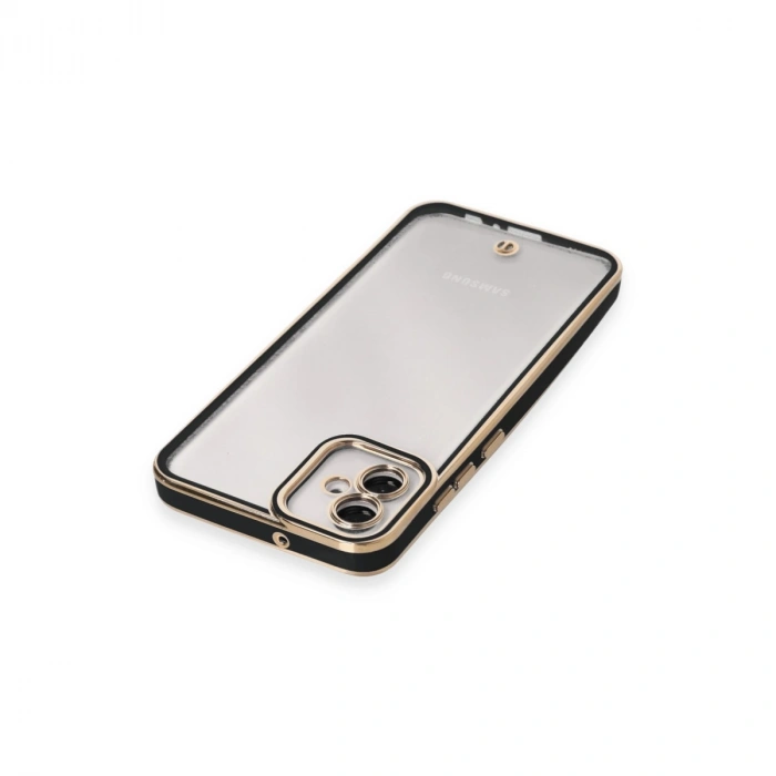 Samsung Galaxy A04e Kılıf Liva Lens Silikon - Siyah