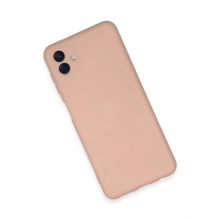 Samsung Galaxy A04e Kılıf Nano İçi Kadife Silikon - Pudra