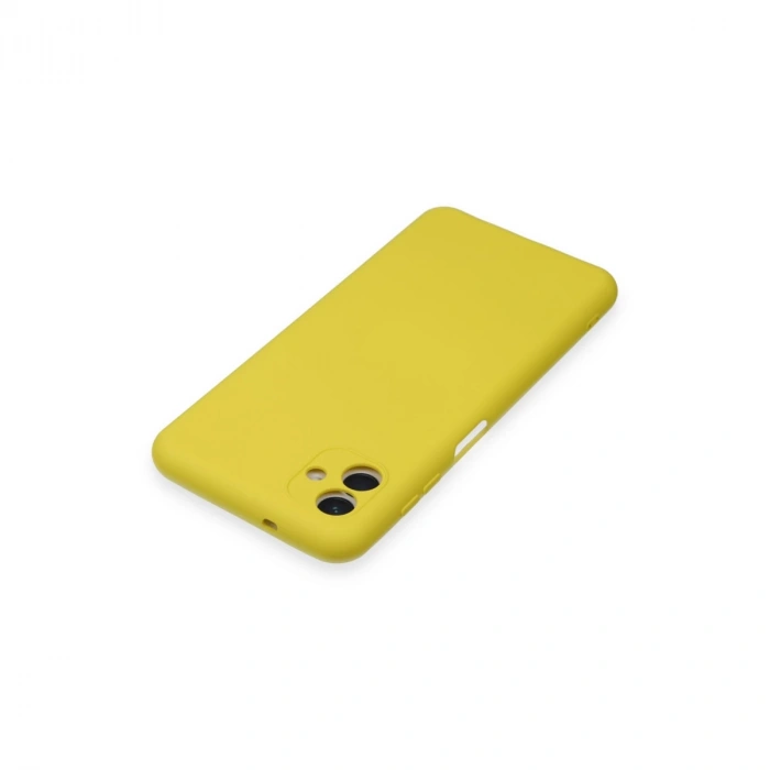 Samsung Galaxy A04e Kılıf Nano İçi Kadife Silikon - Sarı