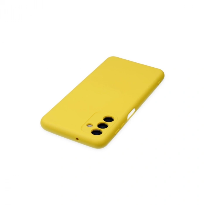 Samsung Galaxy A04s Kılıf Nano İçi Kadife Silikon - Sarı