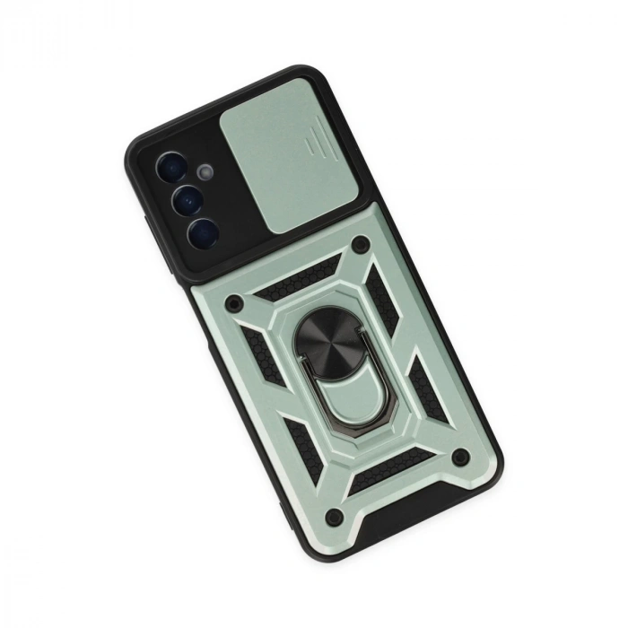 Samsung Galaxy A04s Kılıf Pars Lens Yüzüklü Silikon - Yeşil