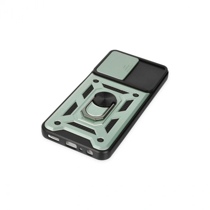 Samsung Galaxy A04s Kılıf Pars Lens Yüzüklü Silikon - Yeşil