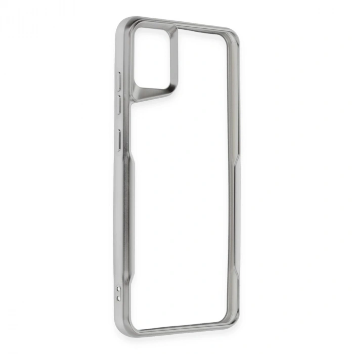 Samsung Galaxy A05 Kılıf Boyi Silikon Kapak - Gümüş