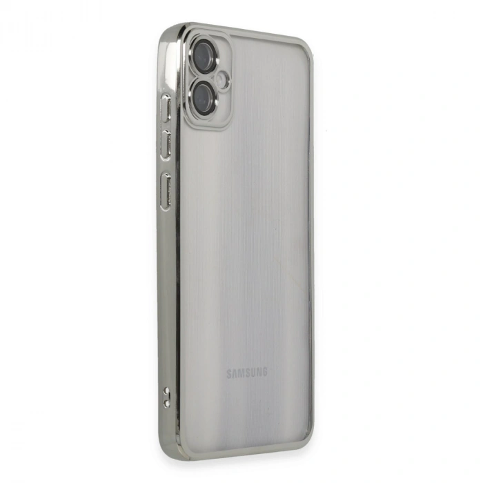 Samsung Galaxy A05 Kılıf Razer Lensli Silikon - Gümüş